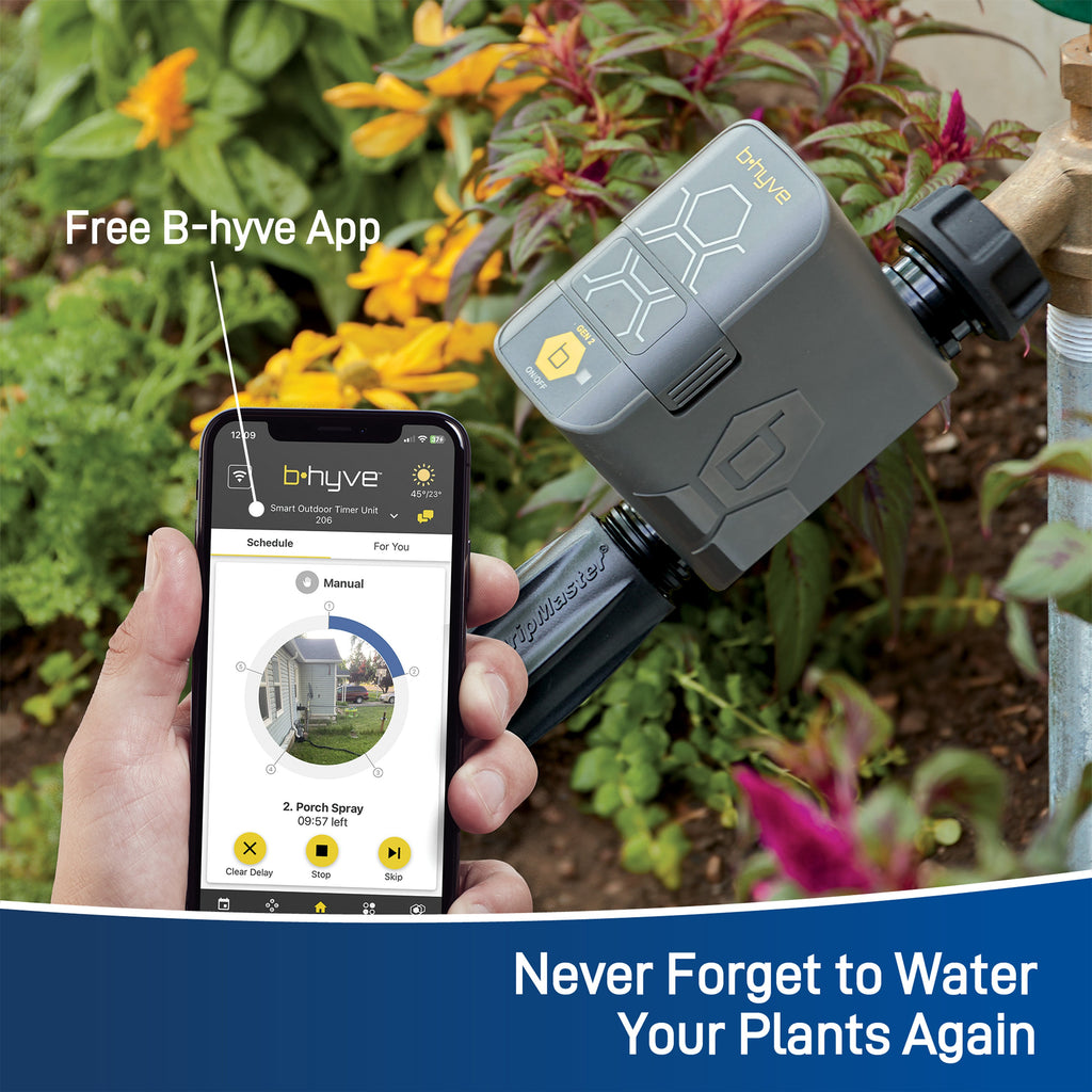 B-hyve Bluetooth 1-Outlet Hose Faucet Timer | Retail Packaging | 21205