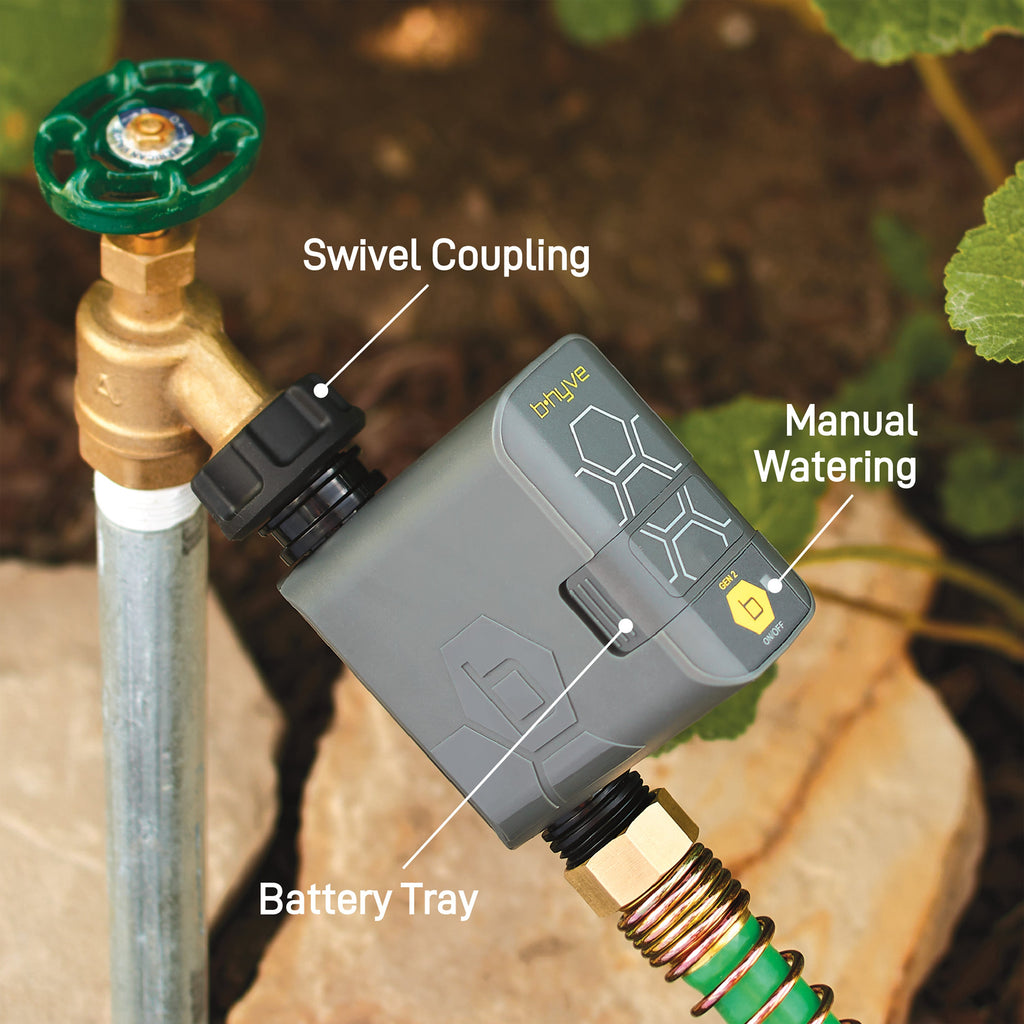 B-hyve Bluetooth 1-Outlet Hose Faucet Timer | Retail Packaging | 21205