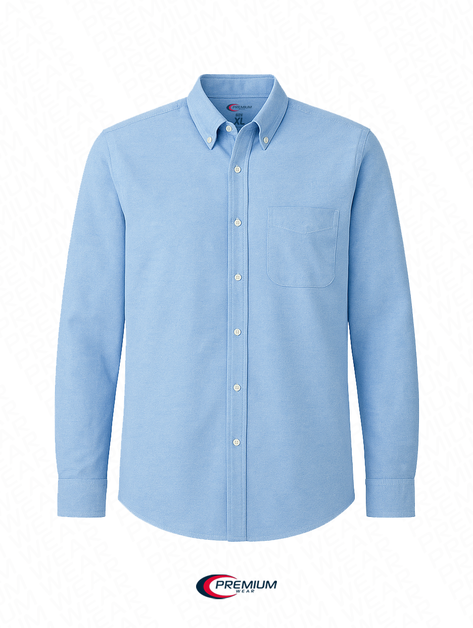 Men's Long Sleeve Oxford Shirt - Single