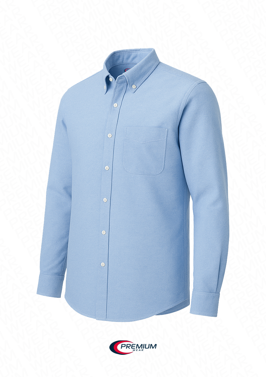 Men's Long Sleeve Oxford Shirt - Single
