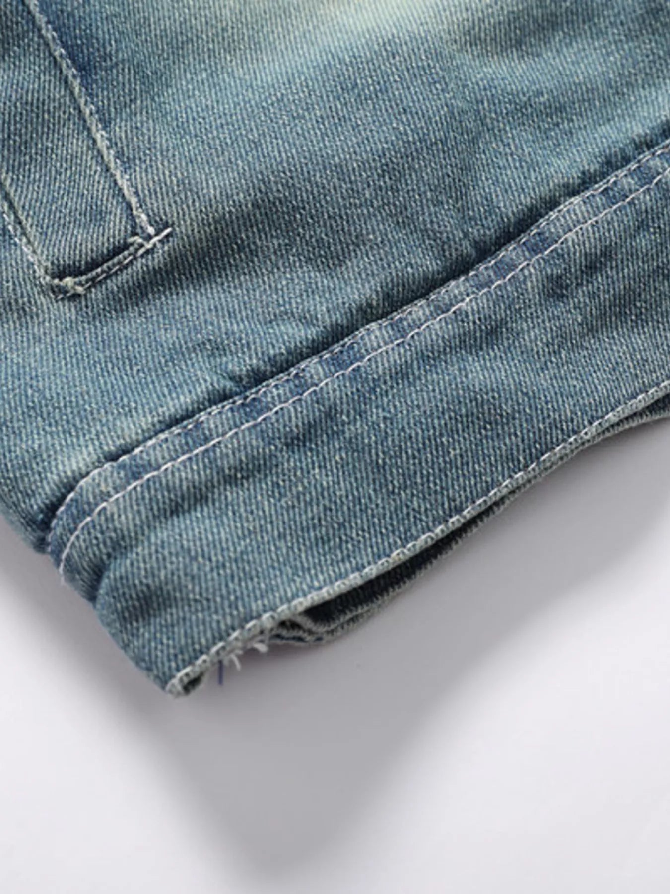 Men's Full Size Faux Fur Collar Denim Jacket Plus Size
