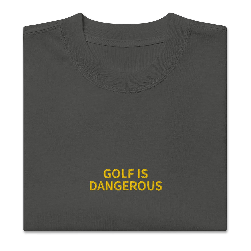 Golf Is Dangerous Embroidery - Oversized T-shirt