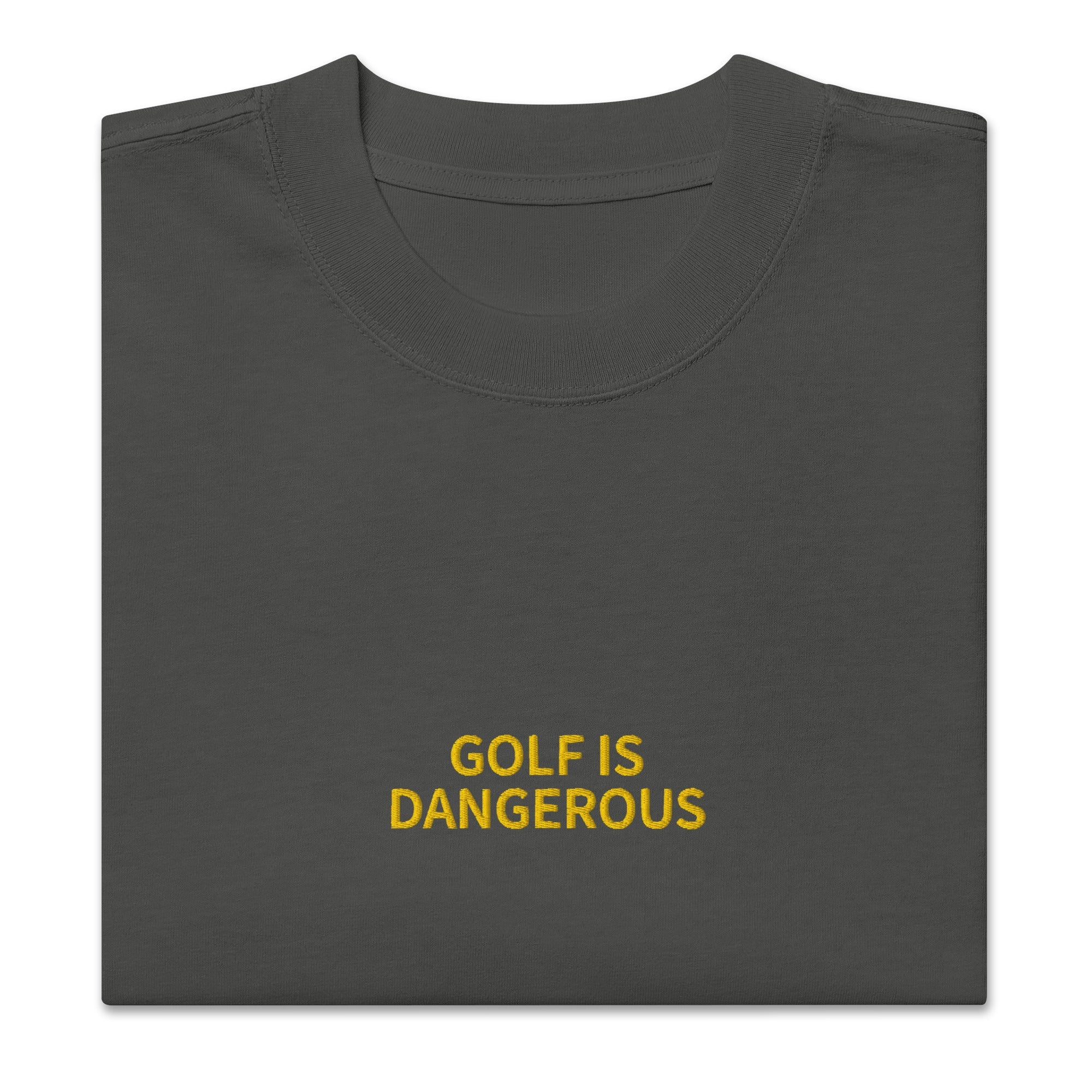 Golf Is Dangerous Embroidery - Oversized T-shirt